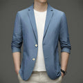 Blazer Casual Charles em Seda Gelo [034] - Blazer Casual Charles em Seda Gelo UseBonn Azul PP (homens de 45 até 55kg) 