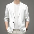 Blazer Casual Charles em Seda Gelo [034] - Blazer Casual Charles em Seda Gelo UseBonn Branco PP (homens de 45 até 55kg) 