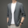 Blazer Casual Charles em Seda Gelo [034] - Blazer Casual Charles em Seda Gelo UseBonn Cinza PP (homens de 45 até 55kg) 