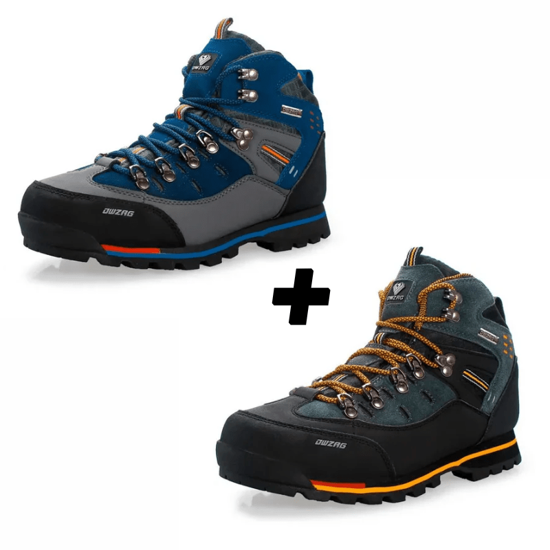 Bota Trilheira Couro Alemão [LIQUIDACÃO: COMPRE 1 LEVE 2] [019] - Bota Trilheira Couro Alemão [LIQUIDACÃO: COMPRE 1 LEVE 2] UseBonn Azul + Amarelo 37 