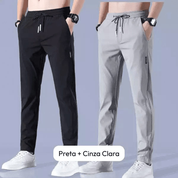 Calças Masculina Slim Comfort™ 3.0 - COMPRE 1 LEVE 2 + Brinde Surpresa [012] - Calças Masculina Slim Comfort™ 3.0 - COMPRE 1 LEVE 2 + Brinde Surpresa UseBonn Cinza + Preto 38 