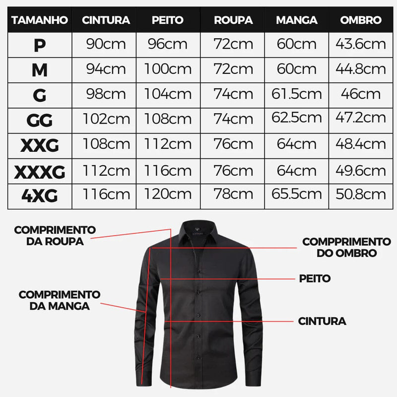 Camisa Masculina Social Lisa Conforto Anti Amassado [05] - Camisa Masculina Social Lisa Conforto Anti Amassado UseBonn 