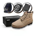 Kit Bota Militar Tactical Masculina de Couro Legitimo + 3 BRINDES [035] - Kit Bota Militar Tactical Masculina de Couro Legitimo + 3 BRINDES UseBonn Bege 35 