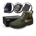 Kit Bota Militar Tactical Masculina de Couro Legitimo + 3 BRINDES [035] - Kit Bota Militar Tactical Masculina de Couro Legitimo + 3 BRINDES UseBonn Verde 35 