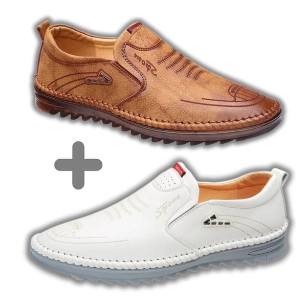 Sapato Mocassim Italian COMPRE 1 E LEVE 2 [018] - Sapato Mocassim Italian COMPRE 1 E LEVE 2 UseBonn Marrom + Branco 36 